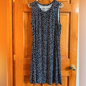 Croft & Barrow Polka Dot Sleeveless Dress Navy XXL